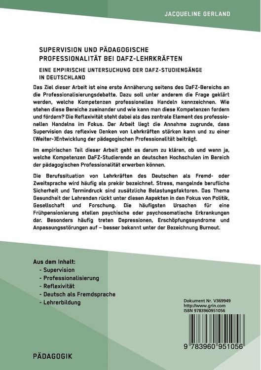 Produktbild: Supervision und p&auml;dagogische Professionalit&auml;t bei DaFZ-Lehrkr&auml;ften