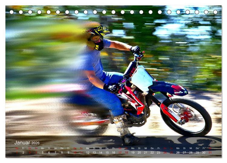 Produktbild: Motocross - Adrenalin pur (Tischkalender 2026 DIN A5 quer), CALVENDO Monatskalender