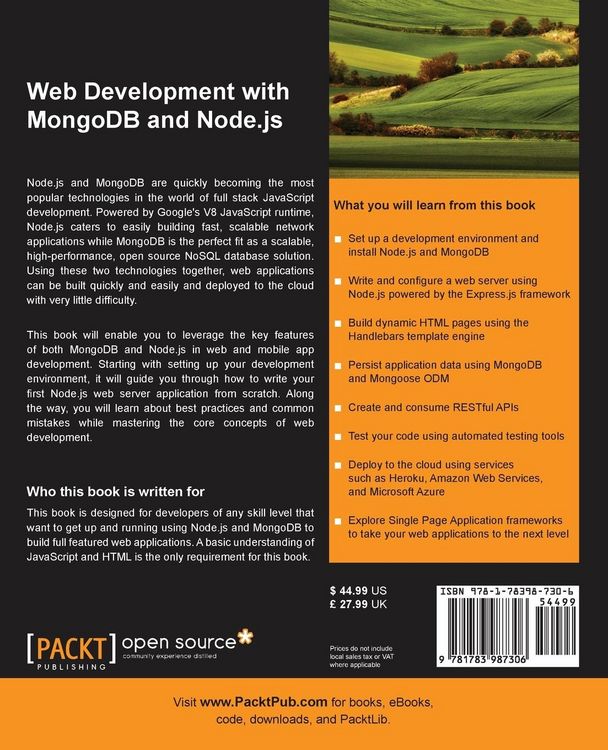 Produktbild: Web Development with Mongodb and Node.Js