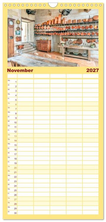 Produktbild: Familienplaner 2027 - F&uuml;rstliche K&uuml;chen und Tafeln mit 5 Spalten (Wandkalender, 21 x 45 cm) CALVENDO