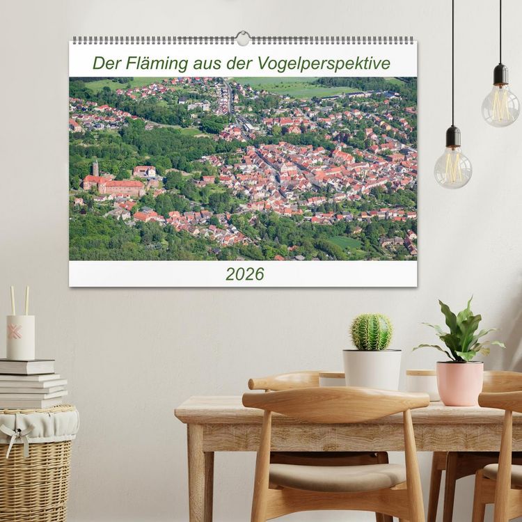 Produktbild: Der Fl&auml;ming aus der Vogelperspektive (Wandkalender 2026 DIN A2 quer), CALVENDO Monatskalender