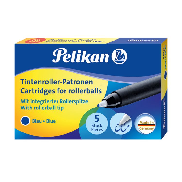Produktbild: Pelikan Tintenroller-Patronen KM/5, Blau, 5er Set