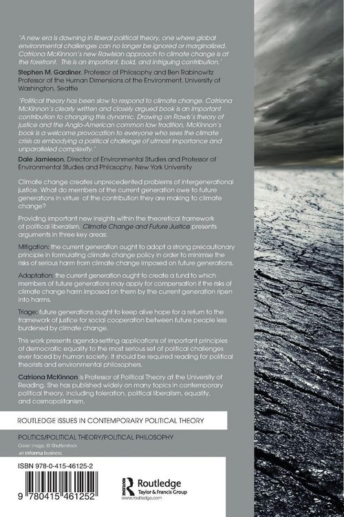 Produktbild: Climate Change and Future Justice