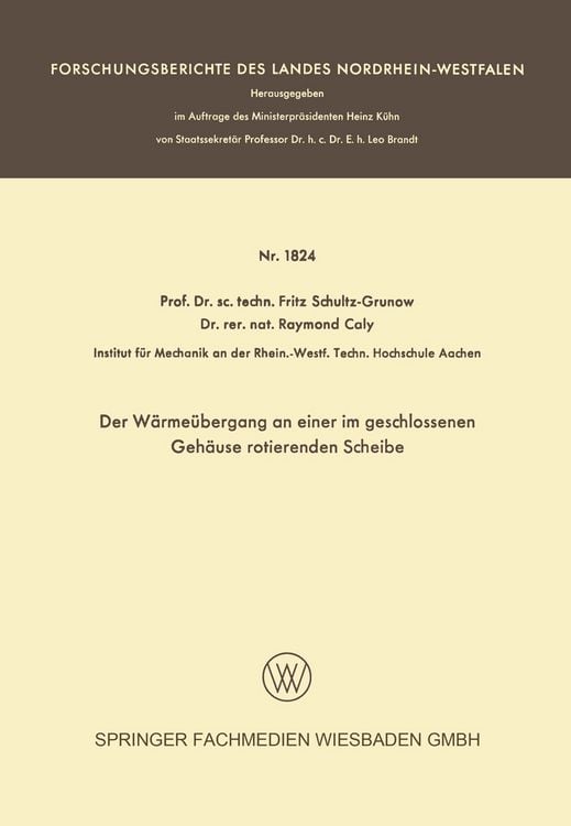 Produktbild: Der W&auml;rme&uuml;bergang an einer im geschlossenen Geh&auml;use rotierenden Scheibe
