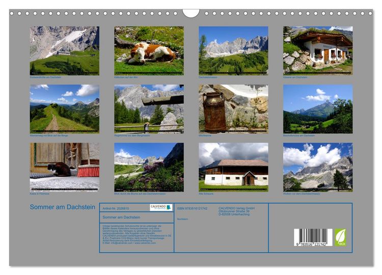 Produktbild: Sommer am Dachstein (Wandkalender 2026 DIN A3 quer), CALVENDO Monatskalender