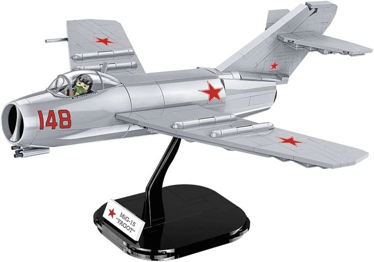 Produktbild: COBI Historical Collection 2416 - MiG-15 Fagot, D&uuml;senj&auml;ger, Korean War, 504 Klemmbausteine, 1 Figur