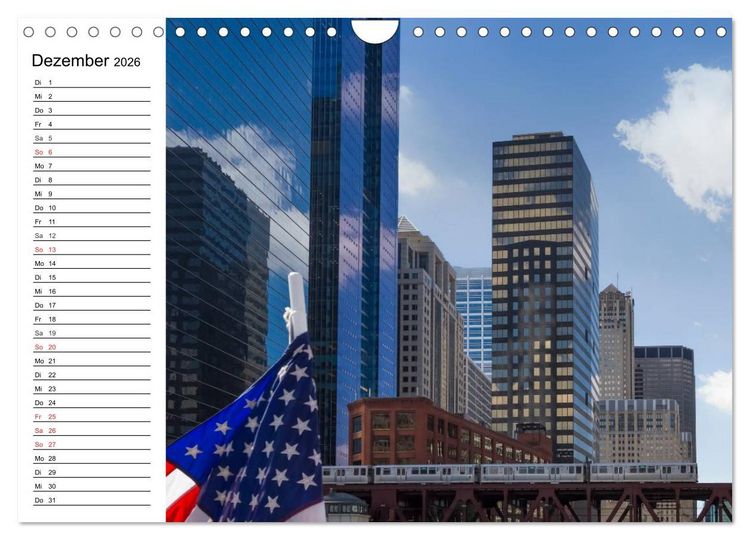 Produktbild: CHICAGO Stadtzentrum (Wandkalender 2026 DIN A4 quer), CALVENDO Monatskalender
