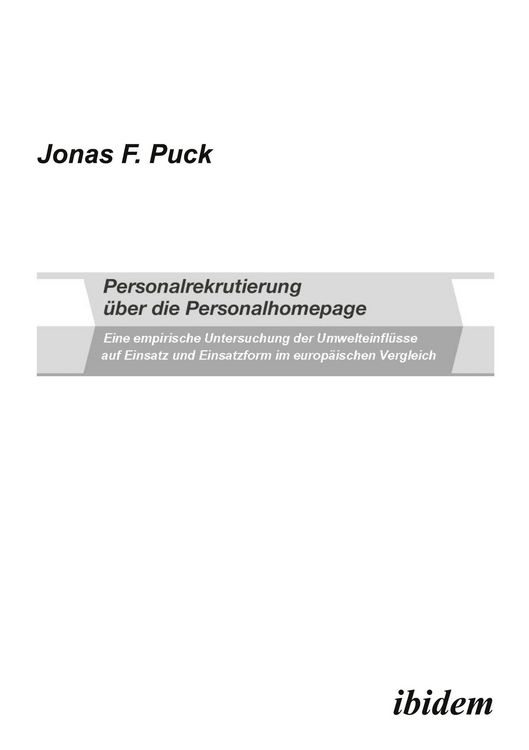 Produktbild: Personalrekrutierung &uuml;ber die Personalhomepage