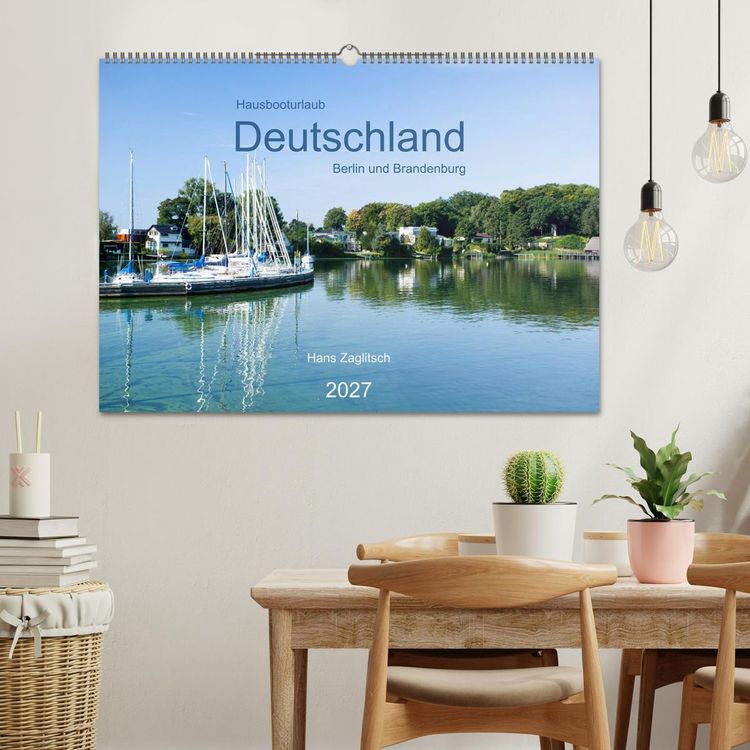 Produktbild: Hausbooturlaub Deutschland - Berlin und Brandenburg (Wandkalender 2027 DIN A2 quer), CALVENDO Monatskalender