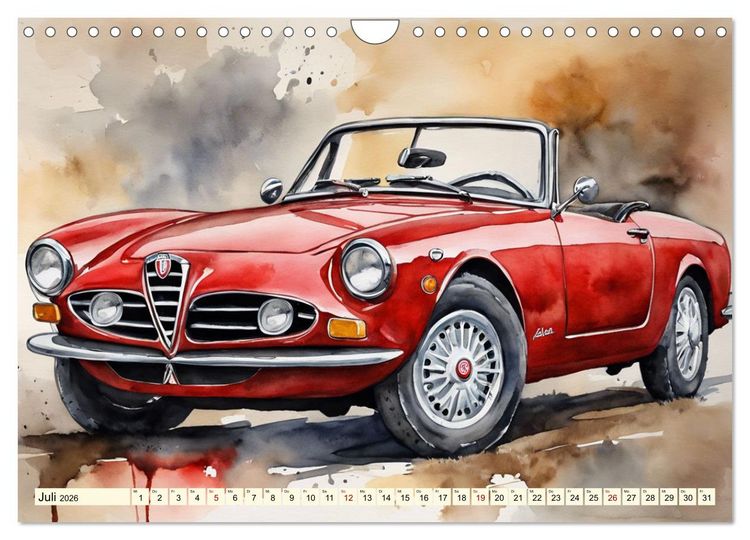 Produktbild: Oldtimer - Kultmodelle aus den 1960er Jahren (Wandkalender 2026 DIN A4 quer), CALVENDO Monatskalender