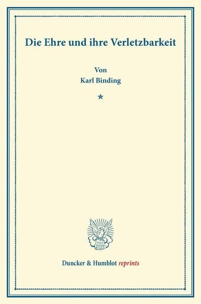 Produktbild: Die Ehre und ihre Verletzbarkeit.