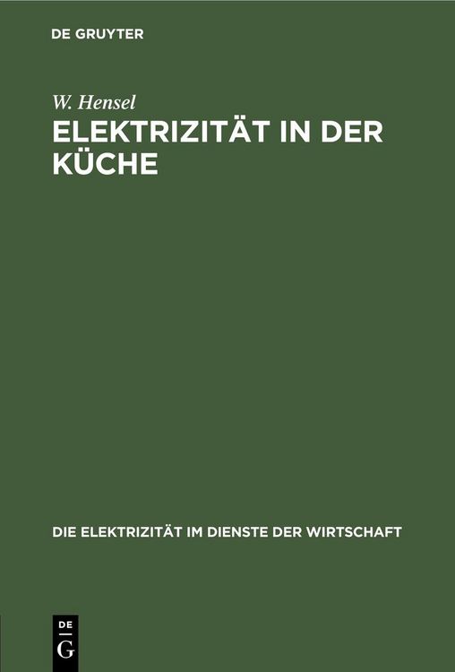 Produktbild: Elektrizit&auml;t in der K&uuml;che