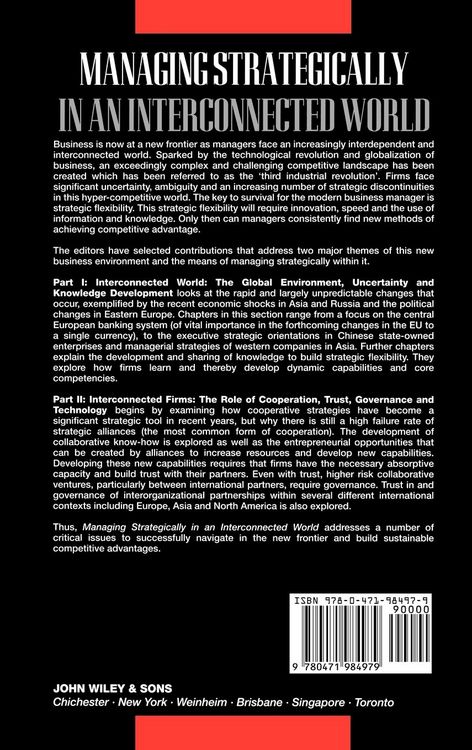 Produktbild: Managing Strategically in an Interconnected World