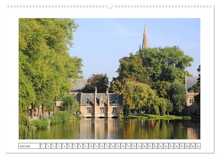 Produktbild: Unterwegs in Flandern (hochwertiger Premium Wandkalender 2026 DIN A2 quer), Kunstdruck in Hochglanz