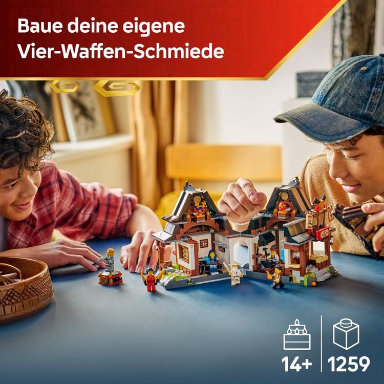 Produktbild: LEGO NINJAGO 71858 15-j&auml;hriges Jubil&auml;um: Vier-Waffen-Schmiede, Spiel