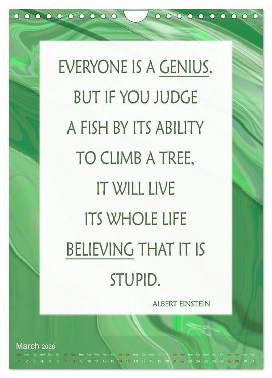 Produktbild: Inspiring sayings (Wall Calendar 2026 DIN A4 portrait), CALVENDO 12 Month Wall Calendar