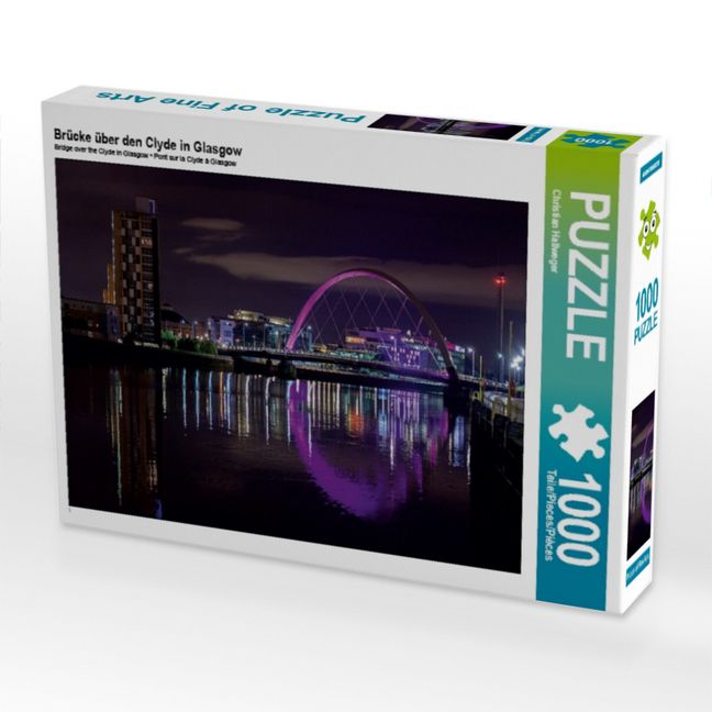 Produktbild: CALVENDO Puzzle Br&uuml;cke &uuml;ber den Clyde in Glasgow 1000 Teile Puzzle quer | 1000 Teile Lege-Gr&ouml;&szlig;e 64 &times; 48 cm Foto-Puzzle f&uuml;r gl&uuml;ckliche Stunden