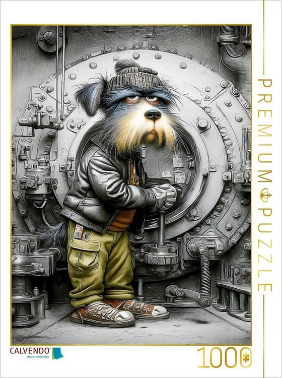 Produktbild: CALVENDO Puzzle Voila, hier bin ich - die absolute Fachkraft f&uuml;r Dampfdruckkessel | 1000 Teile Lege-Gr&ouml;&szlig;e 64x48cm Foto-Puzzle f&uuml;r gl&uuml;ckliche Stunden