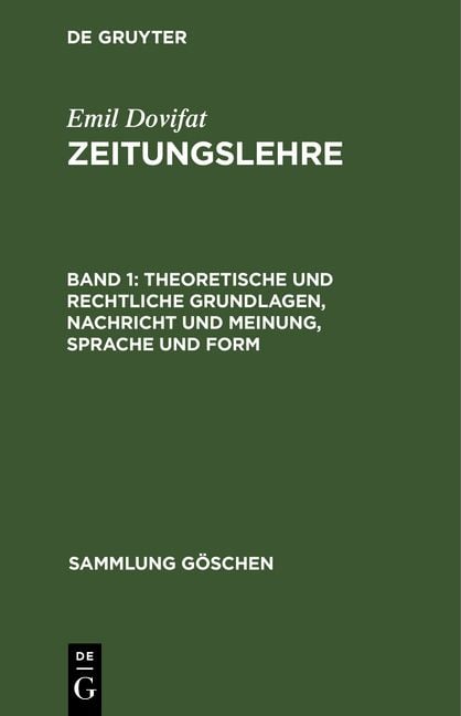Produktbild: Theoretische und rechtliche Grundlagen, Nachricht und Meinung, Sprache und Form