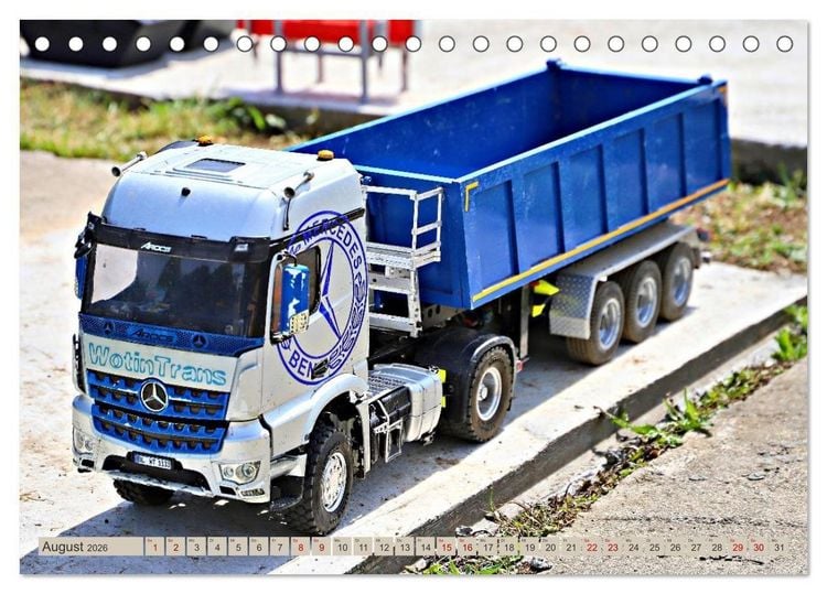 Produktbild: LKW Modelle beim Dampfmodellbautreffen in Bisingen (Tischkalender 2026 DIN A5 quer), CALVENDO Monatskalender