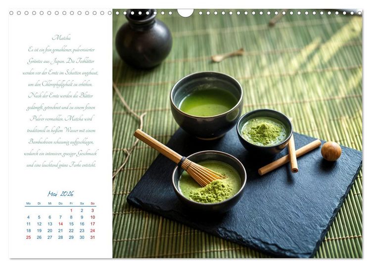 Produktbild: Ein&nbsp;Jahr&nbsp;in&nbsp;Tassen - Die Welt des Tees (Wandkalender 2026 DIN A3 quer), CALVENDO Monatskalender