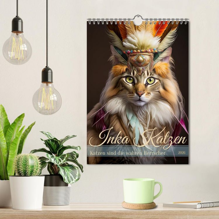 Produktbild: Inka Katzen - Katzen sind die wahren Herrscher (Wandkalender 2026 DIN A4 hoch), CALVENDO Monatskalender