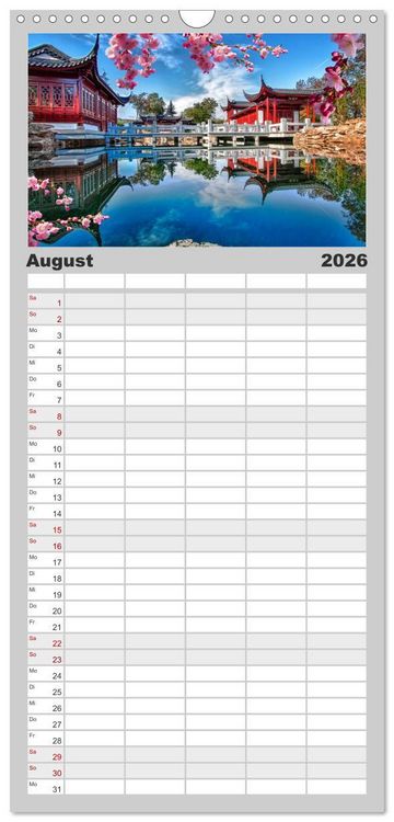 Produktbild: Familienplaner 2026 - Japan - Hightech und Tradition mit 5 Spalten (Wandkalender, 21 x 45 cm) CALVENDO