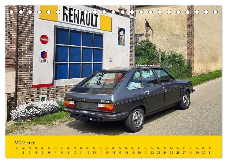 Produktbild: Historische Renault (Tischkalender 2026 DIN A5 quer), CALVENDO Monatskalender