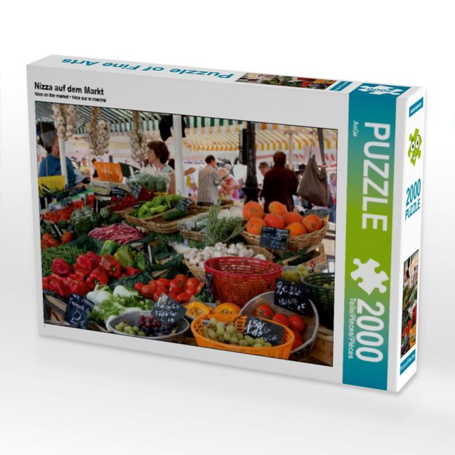 Produktbild: CALVENDO Puzzle Nizza auf dem Markt | 2000 Teile Lege-Gr&ouml;&szlig;e 90x67cm Foto-Puzzle f&uuml;r gl&uuml;ckliche Stunden