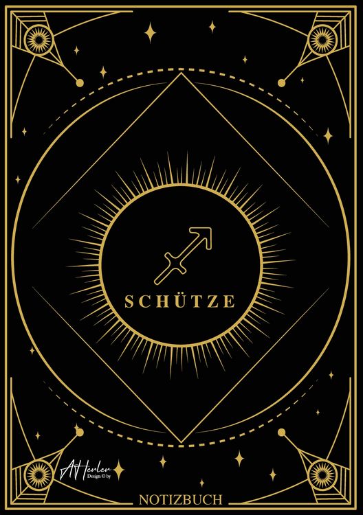 Produktbild: Edles Notizbuch Sternzeichen Sch&uuml;tze | Designed by Alfred Herler