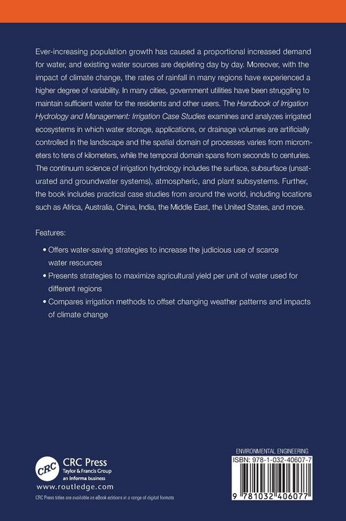 Produktbild: Handbook of Irrigation Hydrology and Management