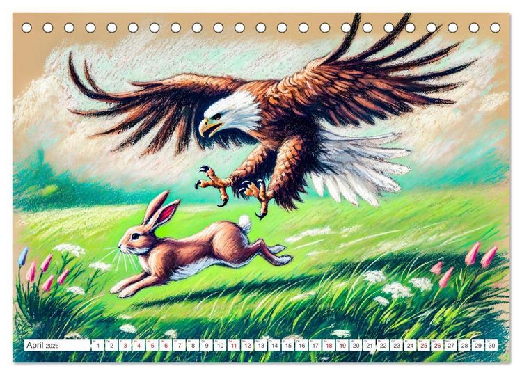 Produktbild: Der Ruf des Adlers - Majest&auml;tischer K&ouml;nig der L&uuml;fte in Aktion (Tischkalender 2026 DIN A5 quer), CALVENDO Monatskalender
