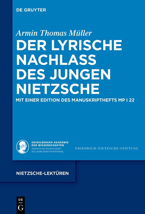 Produktbild: Der lyrische Nachlass des jungen Nietzsche