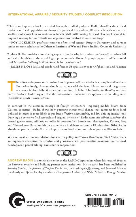 Produktbild: Institution Building in Weak States