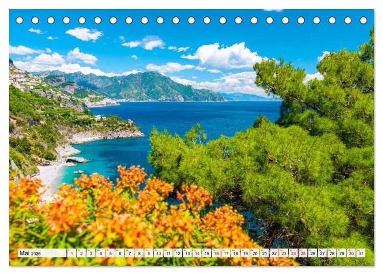 Produktbild: Landschaften an der Amalfi K&uuml;ste (Tischkalender 2026 DIN A5 quer), CALVENDO Monatskalender