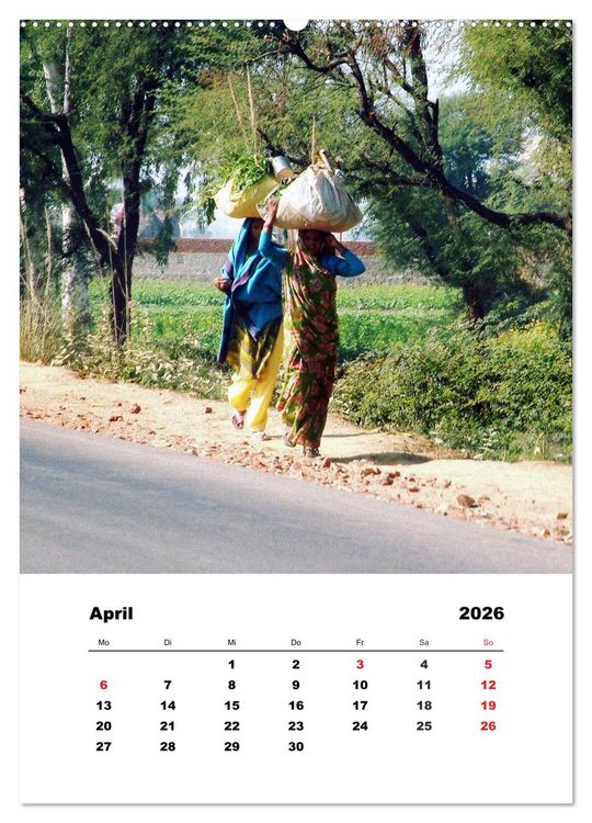 Produktbild: Indien erleben (Wandkalender 2026 DIN A2 hoch), CALVENDO Monatskalender