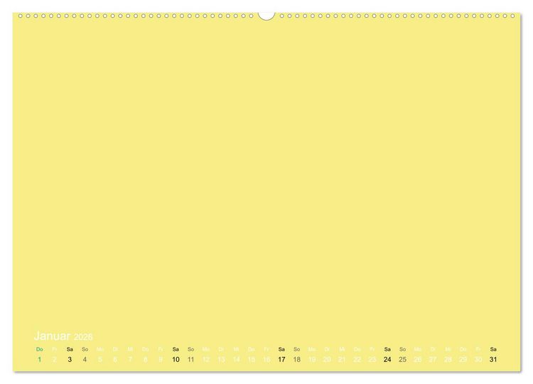 Produktbild: Bastelkalender - Gelb (Wandkalender 2026 DIN A2 quer), CALVENDO Monatskalender