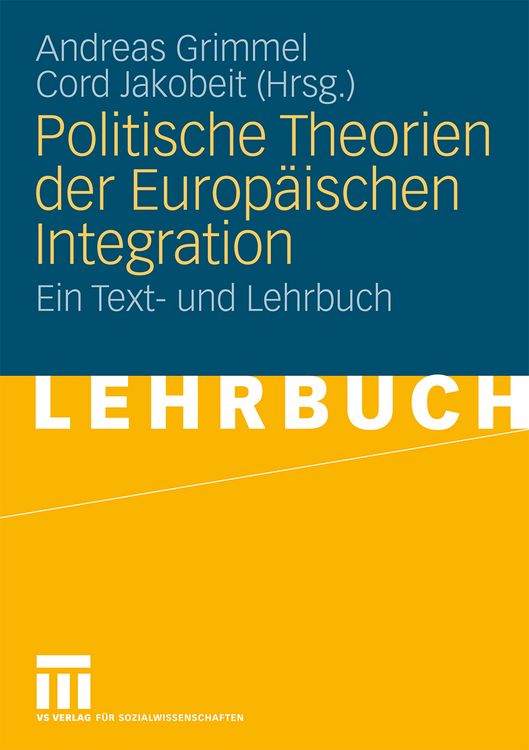 Produktbild: Politische Theorien der Europ&auml;ischen Integration