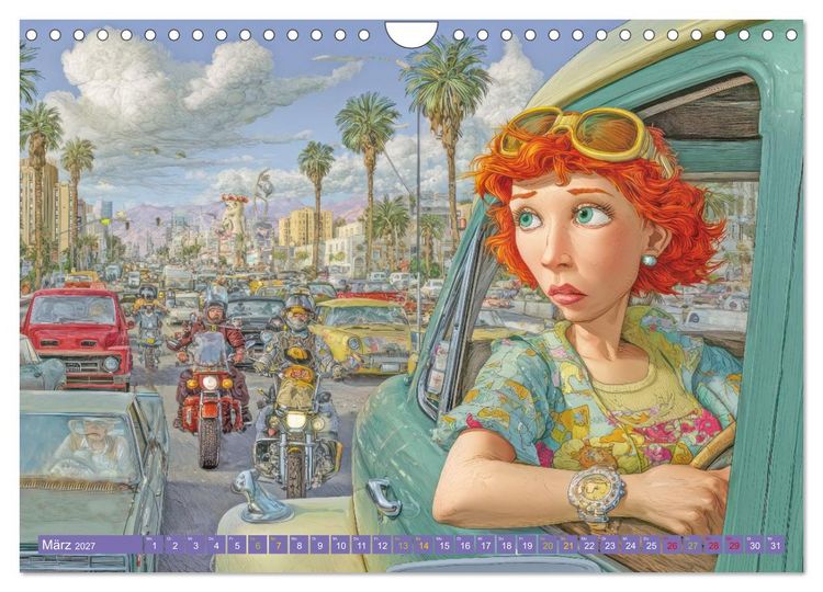 Produktbild: Verkehrschaos - Wahnsinn trifft Humor (Wandkalender 2027 DIN A4 quer), CALVENDO Monatskalender
