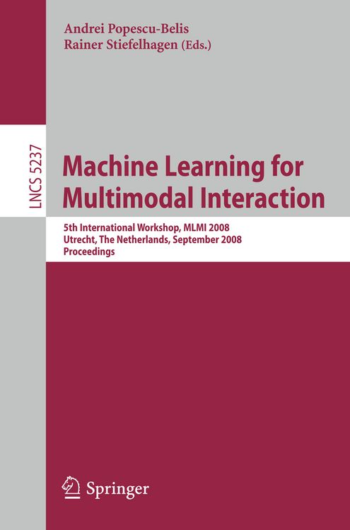 Produktbild: Machine Learning for Multimodal Interaction