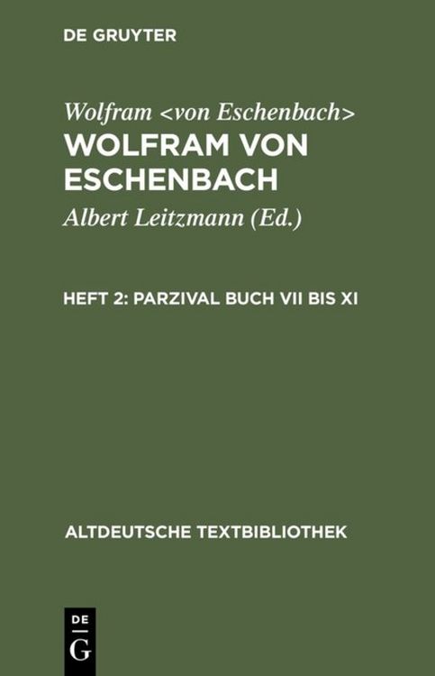 Produktbild: Parzival Buch VII bis XI