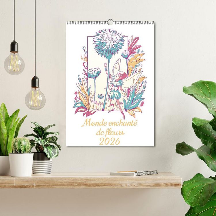 Produktbild: Monde enchant&eacute; de fleurs (Calendrier mural 2026 DIN A3 horizontal), CALVENDO calendrier mensuel
