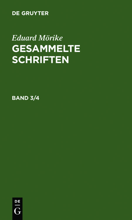 Produktbild: Gesammelte Schriften. Band 3/4