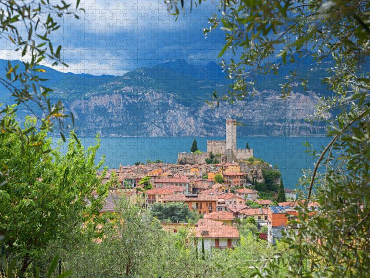 Produktbild: CALVENDO Puzzle Skaligerburg Malcesine | 1000 Teile Lege-Gr&ouml;&szlig;e 64x48cm Foto-Puzzle f&uuml;r gl&uuml;ckliche Stunden