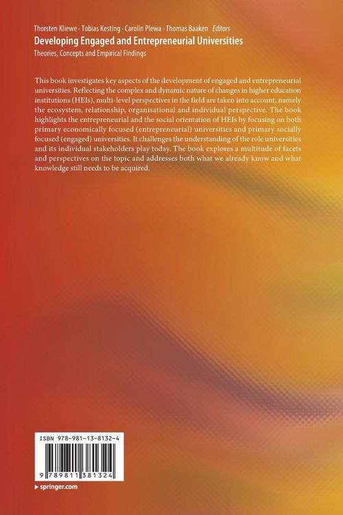 Produktbild: Developing Engaged and Entrepreneurial Universities