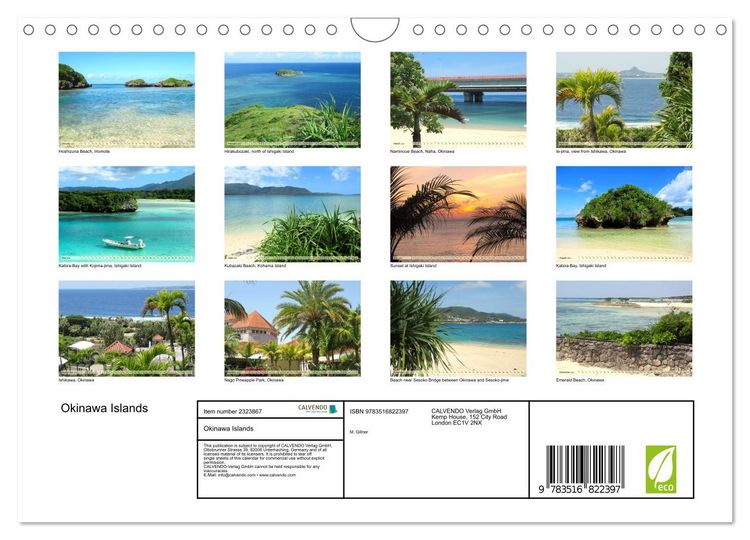 Produktbild: Okinawa Islands (Wall Calendar 2027 DIN A4 landscape), CALVENDO 12 Month Wall Calendar