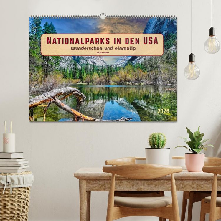 Produktbild: Nationalparks in den USA - wundersch&ouml;n und einmalig (Wandkalender 2026 DIN A2 quer), CALVENDO Monatskalender
