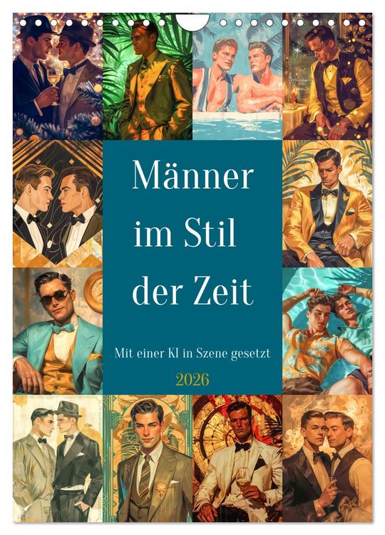 Produktbild: M&auml;nner im Stil der Zeit (Wandkalender 2026 DIN A4 hoch), CALVENDO Monatskalender