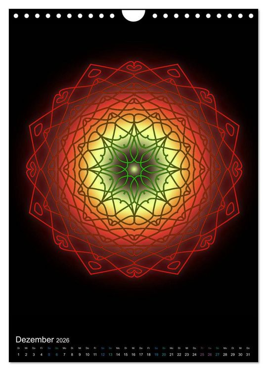 Produktbild: Mandala-Kalender 2026 (Wandkalender 2026 DIN A4 hoch), CALVENDO Monatskalender