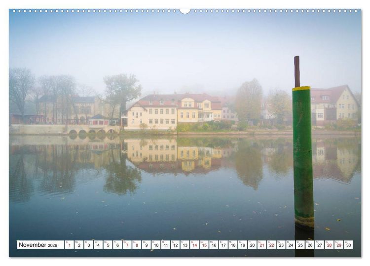Produktbild: Halle-Saale - Meine Stadt im Spiegel (hochwertiger Premium Wandkalender 2026 DIN A2 quer), Kunstdruck in Hochglanz